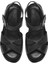 Kadın Siyah Kalın Tabanlı Deri Comfort Sandalet 25SFD321618 7