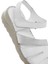 Kadın Beyaz Bantlı Deri Comfort Sandalet 25SFD321814 9