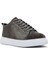 Erkek Gri Bağcıklı Süet Deri Sneaker 25SFD752110 6