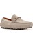 Erkek Bej Süet Deri Loafer 25SFD630810 8