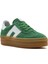 Kadın Yeşil Bağcıklı Süet Deri Sneaker 25SFD371710 6