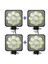 4 Adet Çalışma LED Lambası Off Road Gündüz Farı Sis Kare 27W 9 LED 1