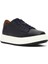Erkek Lacivert Bağcıklı Kalın Tabanlı Deri Sneaker 25SFD610618 6