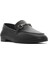 Kadın Siyah Tokalı Deri Loafer 25SFD351618 6