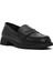 Kadın Siyah Deri Maskülen Loafer 25SFD182318 6