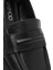 Kadın Siyah Deri Maskülen Loafer 25SFD182318 10