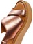 Kadın Bronz Kalın Tabanlı Metalik Deri Comfort Sandalet 25SFD342332 8