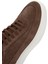 Erkek Vizon Bağcıklı Kalın Tabanlı Süet Deri Sneaker 25SFD740310 9