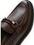 Erkek Kahverengi Deri Klasik Loafer 25SFD6009FT 8