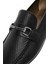Erkek Siyah Baskılı Deri Casual Loafer 25SFD600126 10