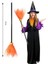 Halloween Yetişkin Çocuk Uyumlu 75 cm Tüllü Cadı Süpürgesi Turuncu Renk 1 Adet 1