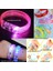 Baskı Yapılabilen Işıklı Pilli LED Bileklik Pembe Renk 1 Adet 1,5 cm Genişlik Retro 1