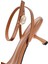 Kadın Bronz Kısa Ince Topuklu Metalik Sandalet 25SFE451532 10
