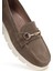 Kadın Vizon Dolgu Topuklu Süet Deri Comfort Loafer 25SFD151710 9