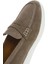 Erkek Vizon Kalın Tabanlı Süet Deri Casual Loafer 25SFD740910 8