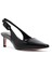 Kadın Siyah Arkası Açık Kısa Ince Topuklu Deri Ayakkabı 25SFD494222 7