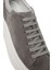 Erkek Gri Bağcıklı Kalın Tabanlı Süet Deri Sneaker 25SFD612910 9