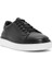 Erkek Siyah Bağcıklı Kalın Tabanlı Deri Sneaker 25SFD6124FT 6