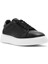 Erkek Siyah Bağcıklı Kalın Tabanlı Deri Sneaker 25SFD612818 6