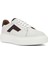 Erkek Beyaz Bağcıklı Kalın Tabanlı Deri Sneaker 25SFD612518 7