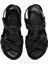 Kadın Siyah Bantlı Deri Comfort Sandalet 25SFD340318 6