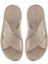 Erkek Bej Süet Deri Espadril Terlik 25sfd616110 7
