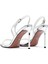 Kadın Beyaz Bilekten Bantlı Deri Ince Topuklu Sandalet 25SFD494618 6