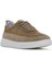 Erkek Vizon Bağcıklı Kalın Tabanlı Deri Sneaker 25SFD700214 6