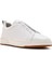 Erkek Beyaz Bağcıklı Deri Sneaker 25SFD632518 6