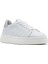 Kadın Beyaz Bağcıklı Kalın Tabanlı Deri Sneaker 25SFD510718 6