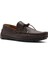 Erkek Kahverengi Püsküllü Deri Loafer 25SFD755218 6