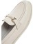 Kadın Krem Tokalı Deri Loafer 25SFD510518 9