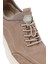 Erkek Vizon Bağcıklı Nubuk Deri Sneaker 25SFD6760V3 9