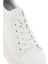 Erkek Beyaz Bağcıklı Kalın Tabanlı Deri Sneaker 25SFD676818 9