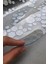 Şeffaf Desenli Pvc Masa Örtüsü 1,2 mm Kalınlık Gri Renk 2