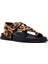 Kadın Leopar Parmak Arası Deri Sandalet 25SFD5513W2 6