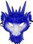 Halloween Sert Plastik Arkadan Lastikli Mavi Renk 3D Dragon Ejderha Maskesi 2