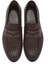Erkek Kahverengi Örgü Deri Klasik Loafer 25SFD601429 8