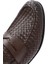 Erkek Kahverengi Örgü Deri Klasik Loafer 25SFD601429 9