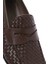 Erkek Kahverengi Örgü Deri Klasik Loafer 25SFD601429 10