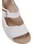 Kadın Beyaz Bilekten Bağlamalı Deri Comfort Sandalet 25SFD500318 10
