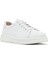 Kadın Beyaz Bağcıklı Deri Sneaker 25SFD500718 6