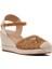 Kadın Taba Bilekten Tokalı Dolgu Topuklu Espadril 25SFE40186F 7