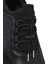 Erkek Siyah Bağcıklı Deri Casual Sneaker 25SFD710918 9