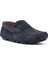 Erkek Lacivert Süet Deri Loafer 25SFD711010 6
