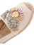 Kadın Bej Taşlı Deri Espadril 25SFD20546F 8