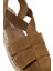 Kadın Taba Süet Deri Espadril Sandalet 25SFD205210 9