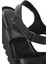 Kadın Siyah Bilekten Bağlamalı Comfort Deri Sandalet 25SFD410418 9