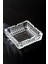 Şeffaf Kristal Cam Kare Küllük, 12X12 Cm, Şık ve Lüks Kül Tablası 1