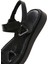 Kadın Siyah Deri Comfort Sandalet 25SFD340618 8